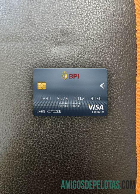 Cartão Visa Platinum do Banco das Ilhas Filipinas das Filipinas Photolook Front amostra